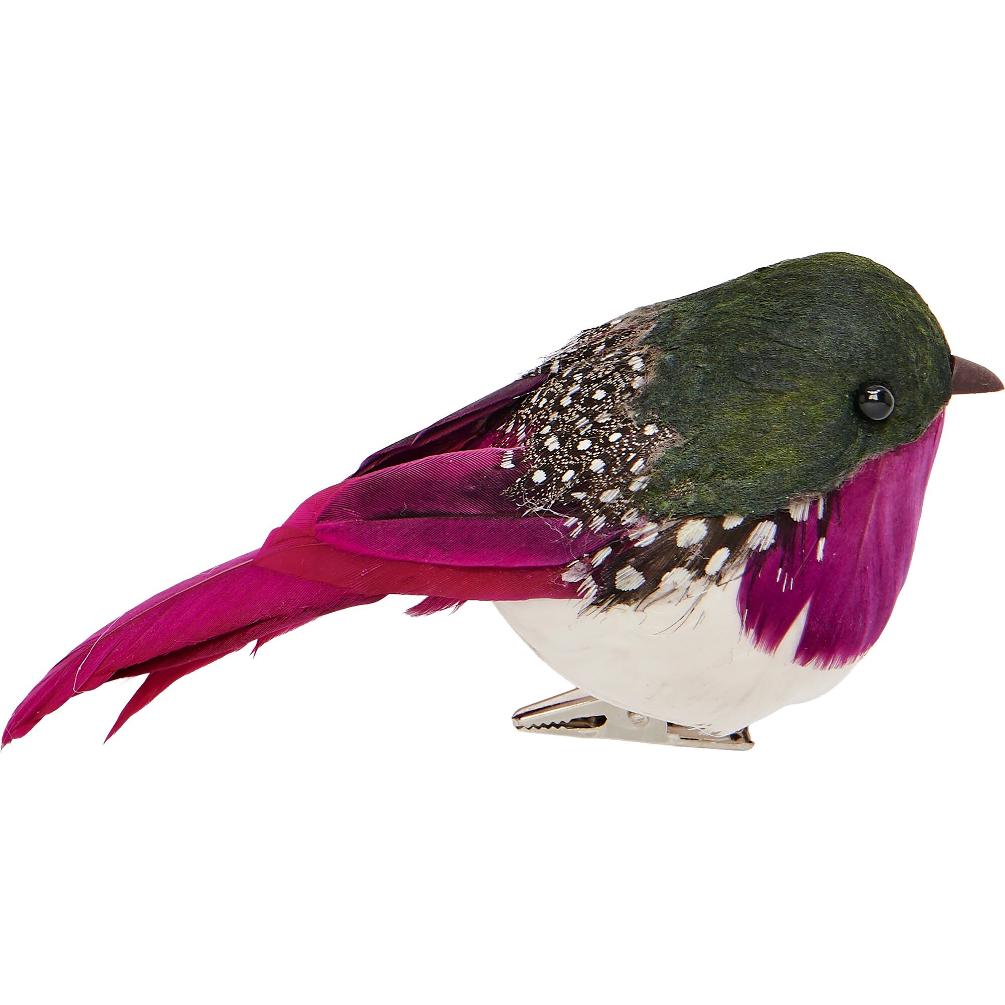 5" Feathered Bird with Metal Clips, 3ct.